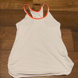 Luluemon Tank Top with orange accent